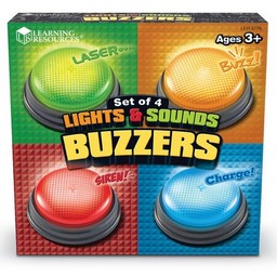 Lights & Sounds Answer Buzzers, Set of 4