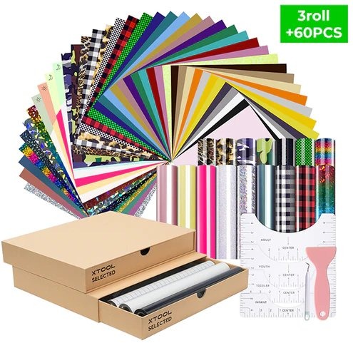 Heat Transfer Vinyl Kit (60pcs+3rolls)