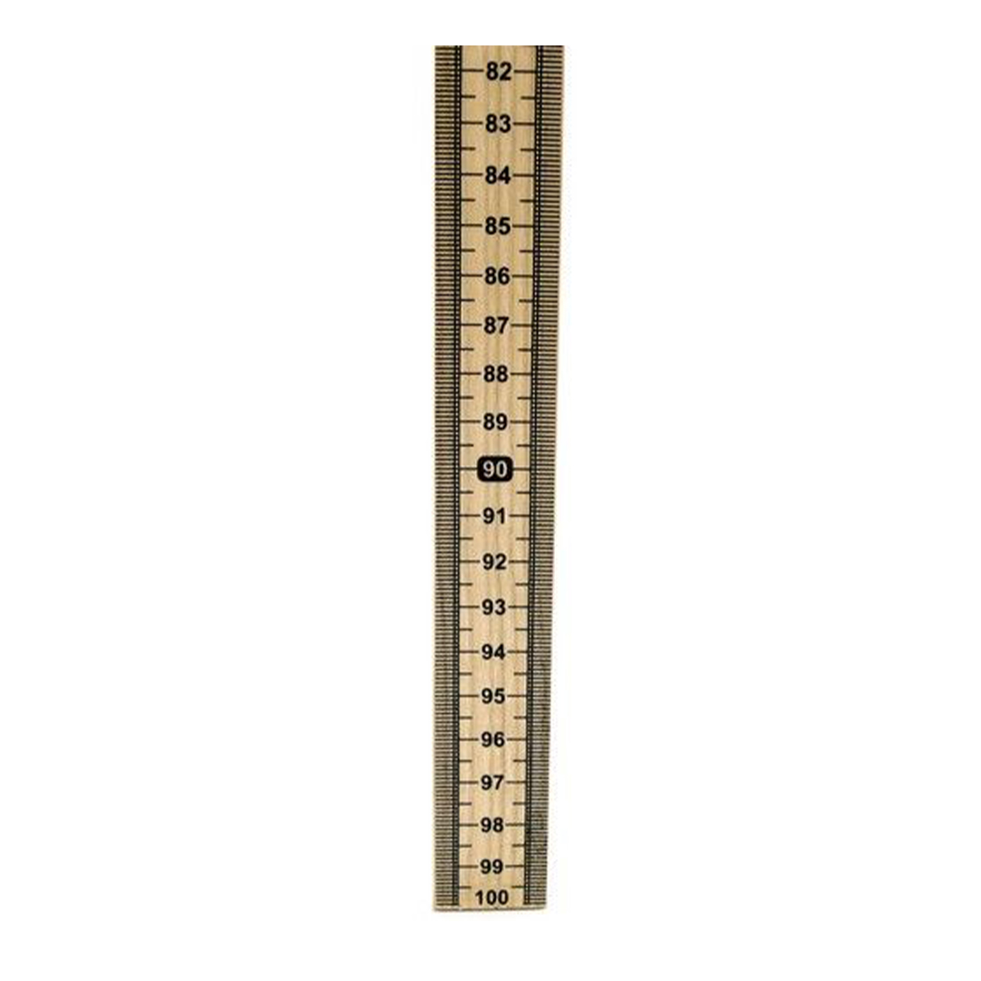 Meter Stick (Pack of 10) Single Sided Hardwood Metric Meter Stick with Vertical Reading and Zero Top - Eisco Labs