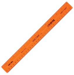 SAFE-T RULER, 12IN/30CM, ORANGE