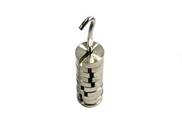Slotted Mass Set with Hanger - Stainless Steel - 9 Weights Totaling 500g - Eisco Labs