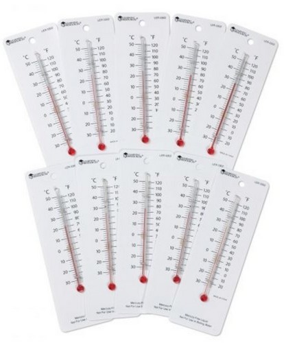 Eisco Wall Thermometer Wall Thermometer; Dimensions (L x W): 8 x 2 in.: Thermometers