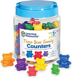 Three Bear Family® Rainbow Counters, Set of 96