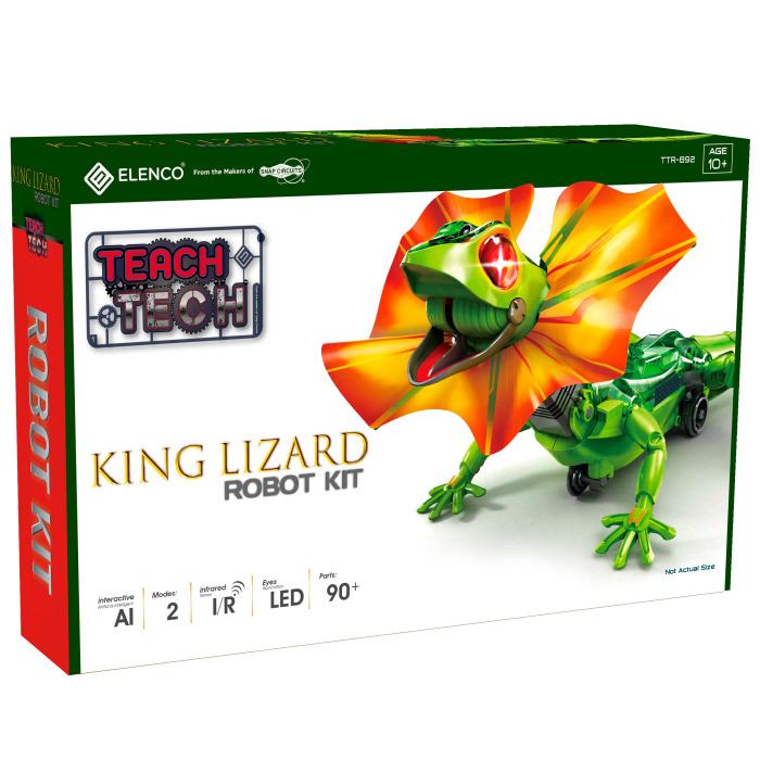 Teach Tech King Lizard Robot (Build An Interactive Lizard) Kit