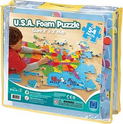 U.S.A. Foam Map Puzzle